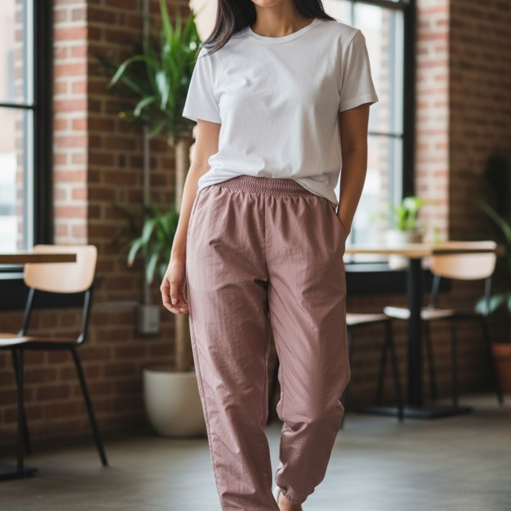 Fashion Nova Dusty Pink Jogger Pants